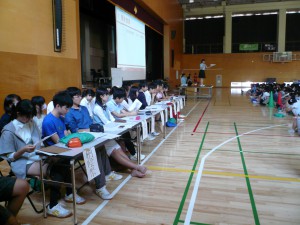生徒総会 前方の様子